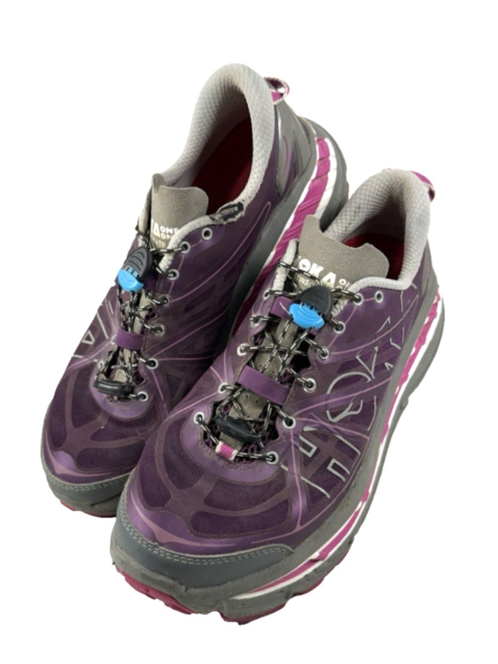 Hoka One One STINSON SIZE 10 Women's Purple Gray Trail Running Shoes